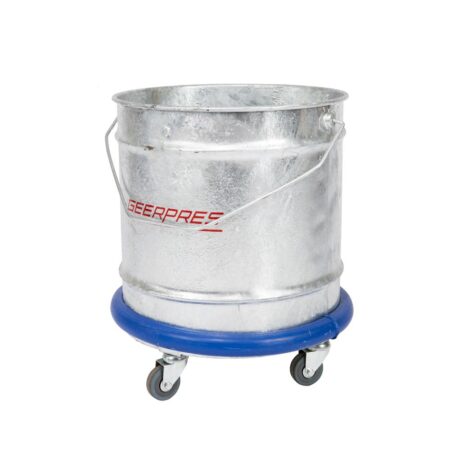 28L Galvanised Mop Bucket / Bumper Bucket On Castors