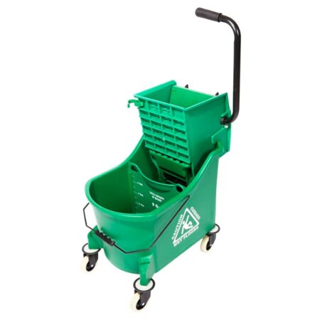 33 Lt Maxi Single Bucket With Divider + Wringer - Green