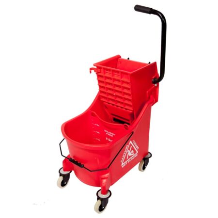 33 Lt Maxi Single Bucket With Divider + Wringer - Red