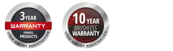 Einhell warranty 3 & brushless