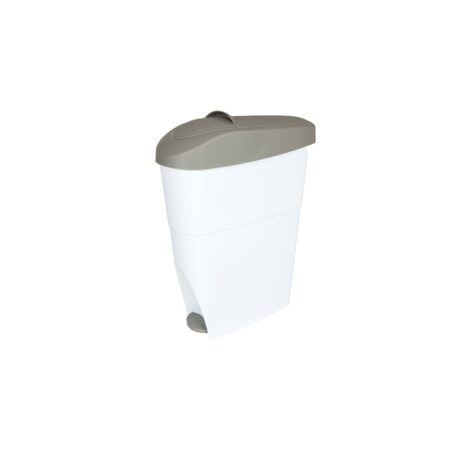 Sanitary Bin - 18 Litre White/Grey With Pedal